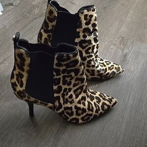 Leopard Print Ankle Boots